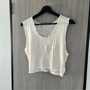 Versace Medusa head Rare Vintage 90s white mesh crop tank distressed urbanwear